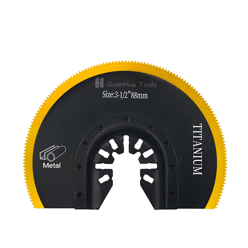 88mm Titanyum Kaplama Bimetalik Yarı Dairesel Ahşap Kesme Testere Bıçağı QH-1007HK-DT-2