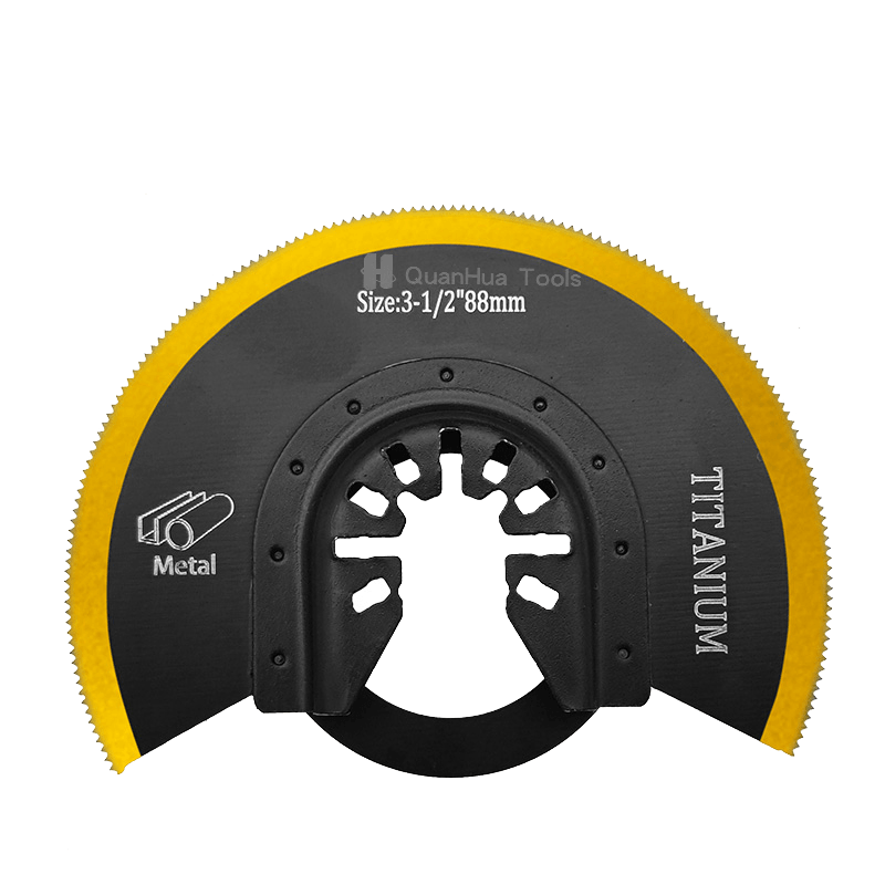 88mm Yarım Daire Bimetalik Titanyum Kaplama Metal Kesme Testere Bıçağı QH-1013HK-DT